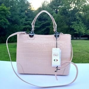 NWT Genuine Leather Davina Firenze Satchel.